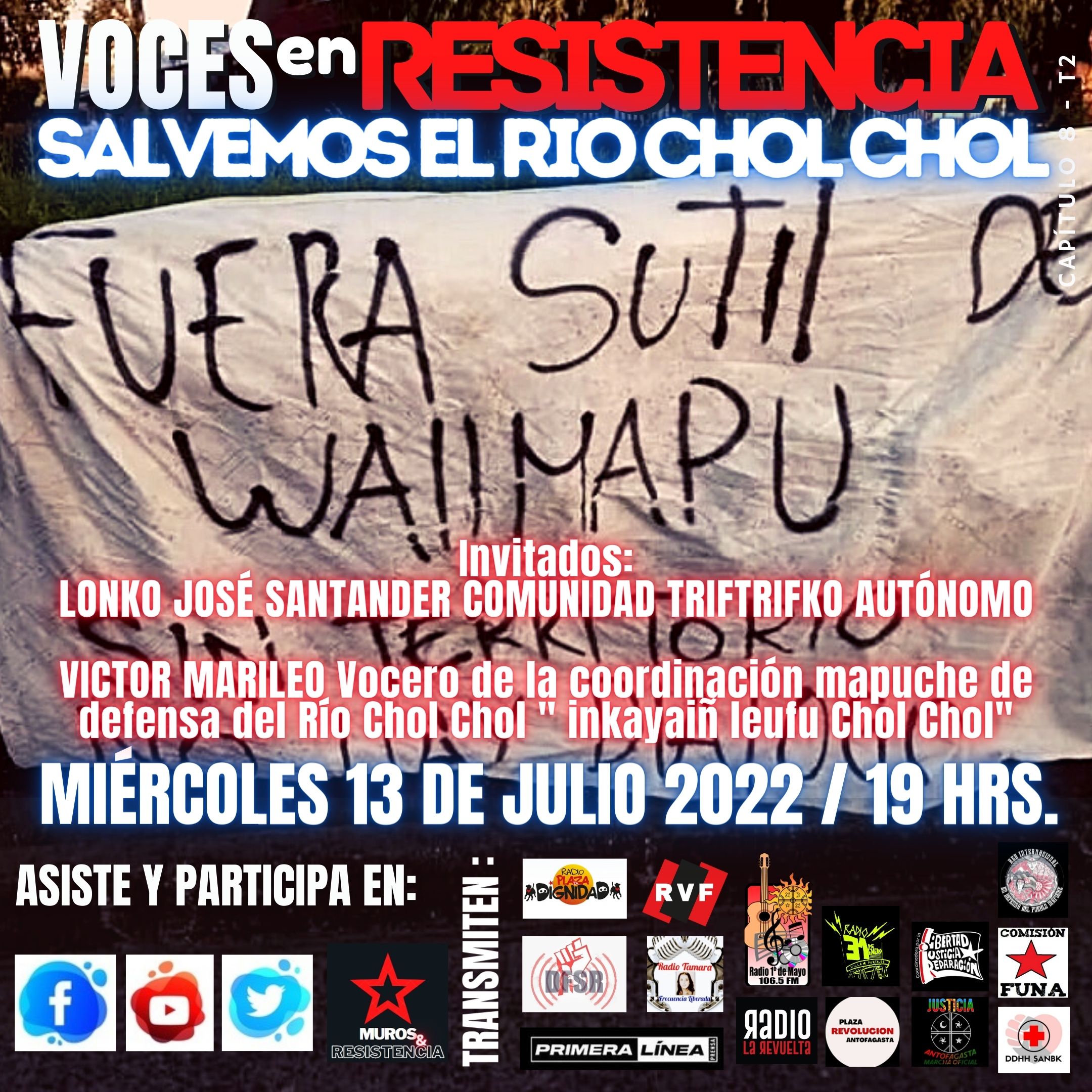 "Voces en Resistencia" : Salvemos al río Chol Chol - Fuera Sutil del Wallmapu